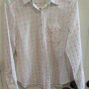 Maurice’s sheer Colorful Button-Up Shirt